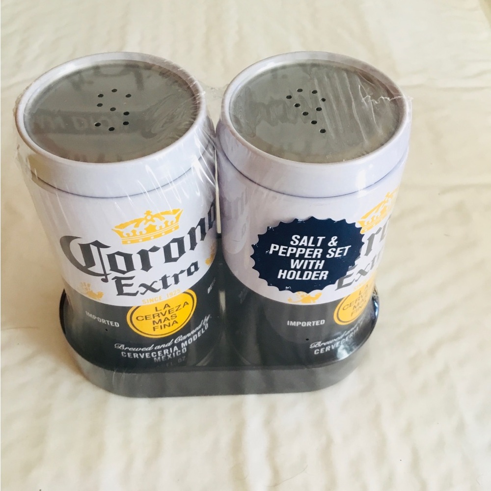 Corona Extra Salt & Pepper Shaker Set and napkin holder